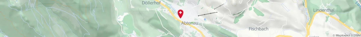 Map representation of the location for Apotheke Abtenau in 5441 Abtenau